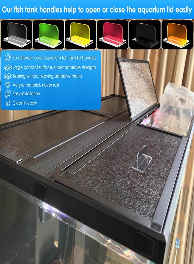 NestBasics 6pcs aquarium lid hinge acrylic fish tank glass canopy handle fish tank hood top cover replacement double tape pull handle - Image 5